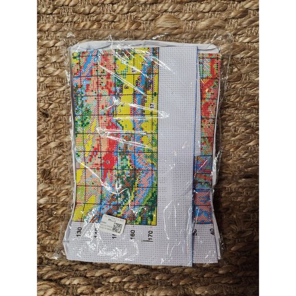 DIY Counted Cross Stitch Kit Multicolor Swirl NEW! Crafts - Picture 3 of 3